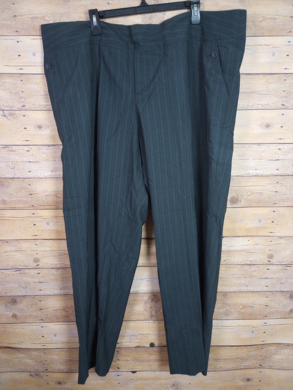 Mossimo Woman Pants 26W Black Pin Stripe Vintage Plus Size Business Office Wear